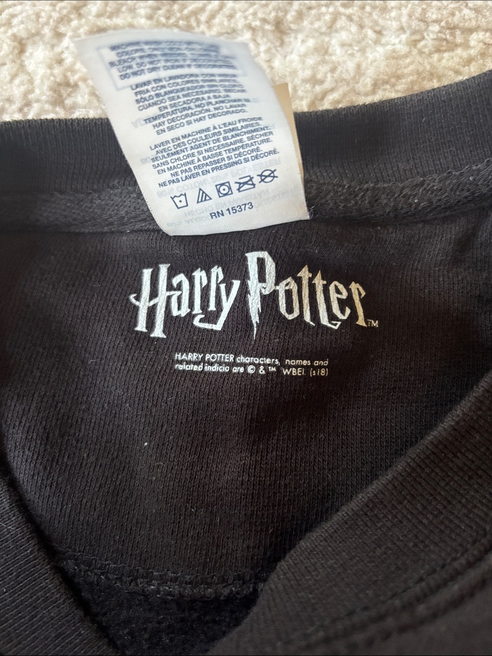 Black Slytherin Crest Crewneck Sweater - Picture 3 of 5